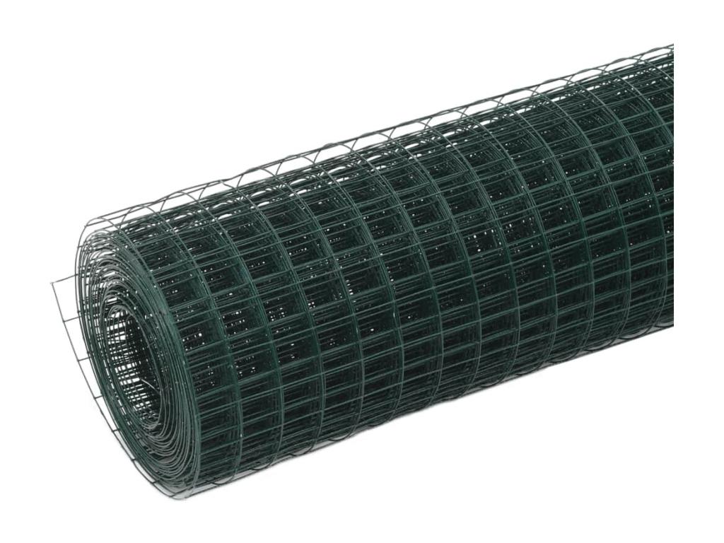 Grillage Acier avec revêtement en PVC 10x0.5 m Vert 2 DIHW67861