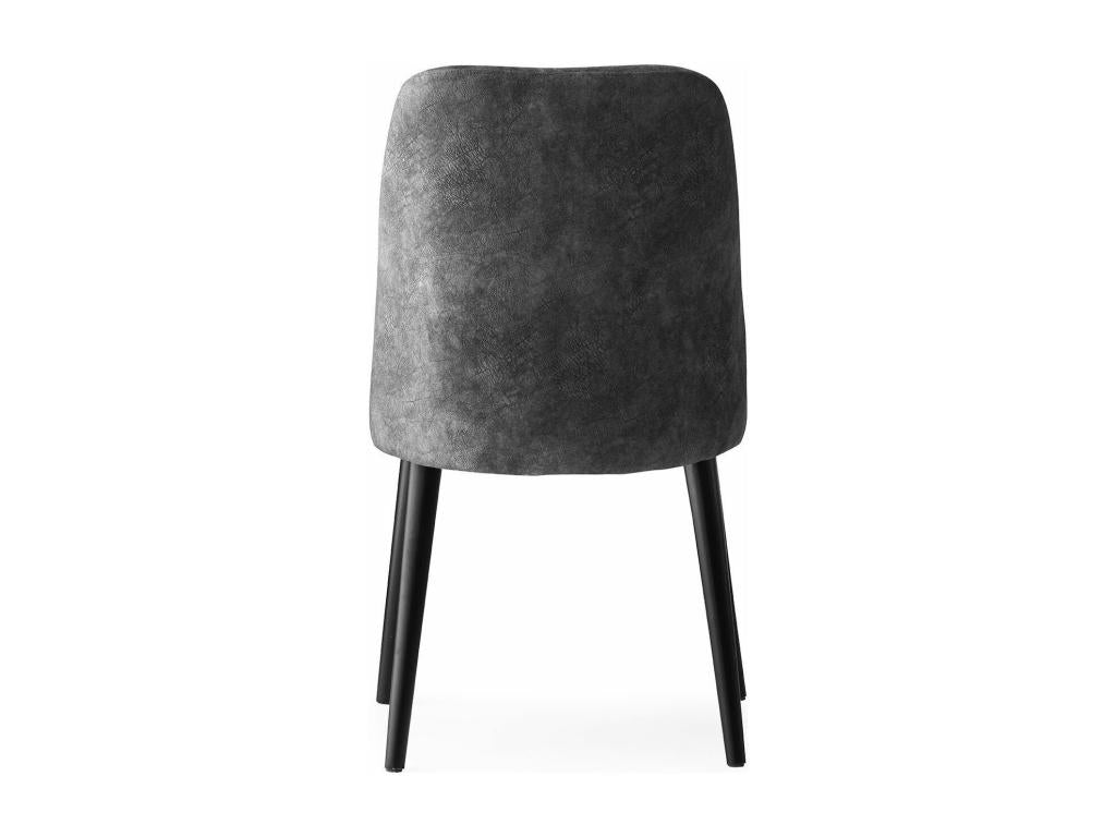 Lot de 4 chaises Conla Velours Gris foncé HARW67610