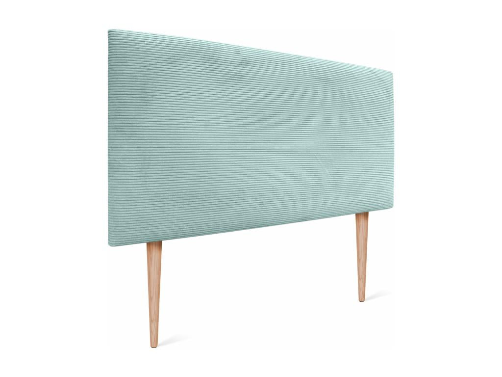 Cosymeub Tête de Lit Velours Côtelé Uni 135x115 avec Pieds de Lit 120/135/140 - Vert Cosymeub VVWL64678