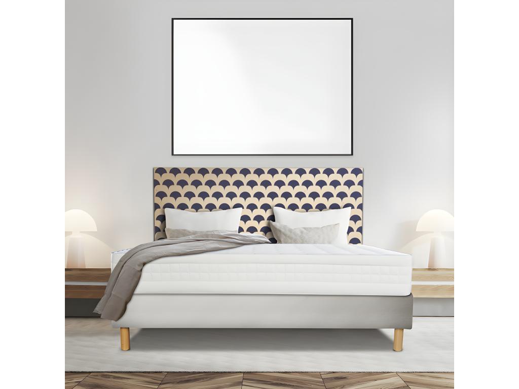 Ensemble Artigeo SPRING 2600 Ferme Sommier Tradition Graphic 19cm Pieds 140x210 Ressorts WSYK72423