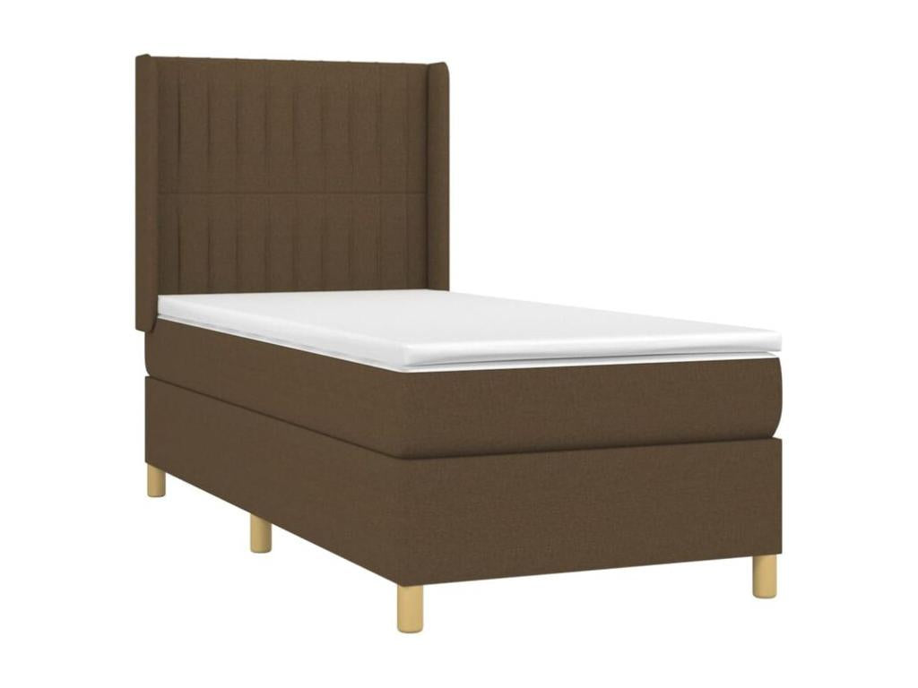 Sommier à Artigeo de lit avec matelas Marron foncé 90x200 AKMA23196