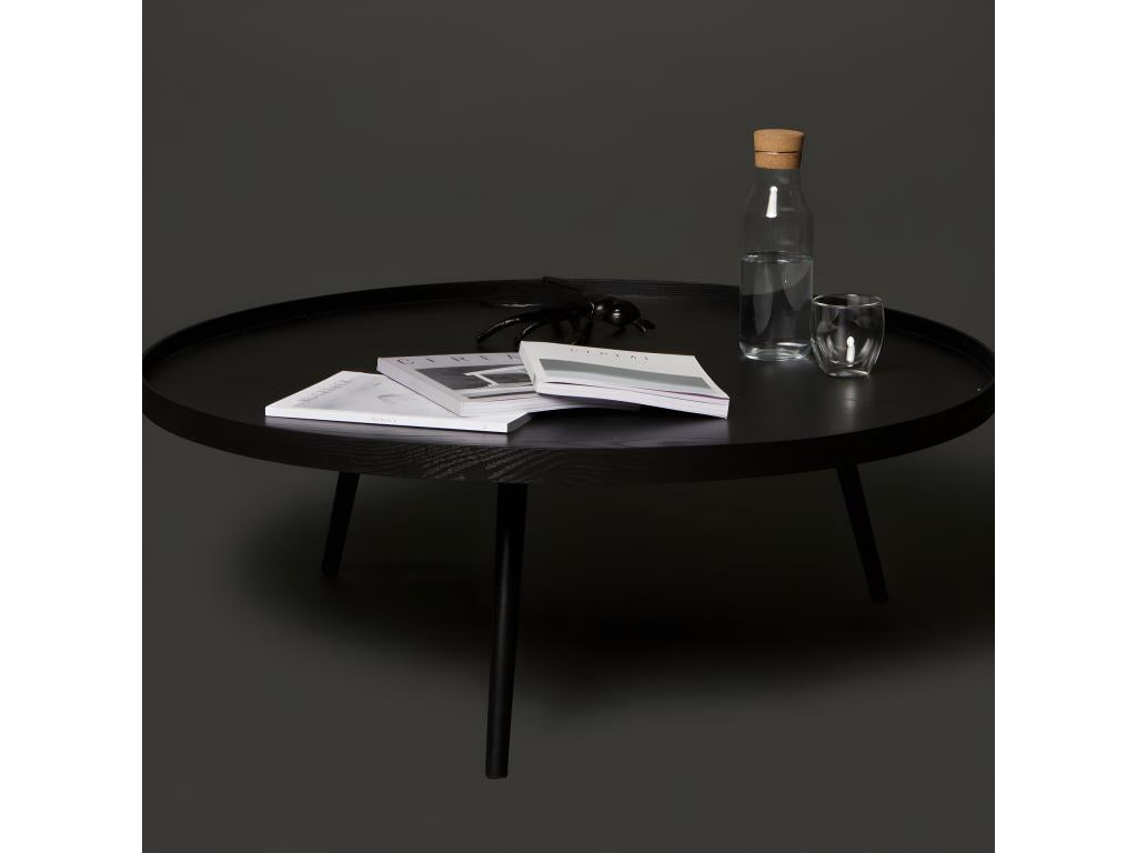 Artigeo - Table basse ronde en bois 100cm - Noir PDHU86950
