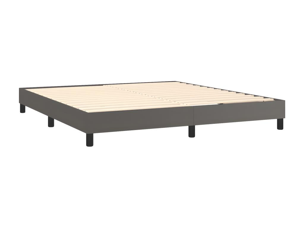 Sommier à Artigeo de lit avec matelas et LED Gris 160x200 MLNL40220
