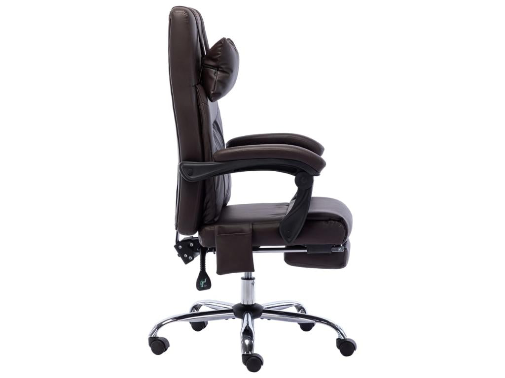 Chaise de bureau de massage Marron Similicuir 5 NUQG92817