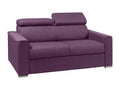 Canapé 2 places convertible express en tissu violet - couchage 120 cm - Matelas 18 cm avec mémoire de forme Artigeo RITV85413