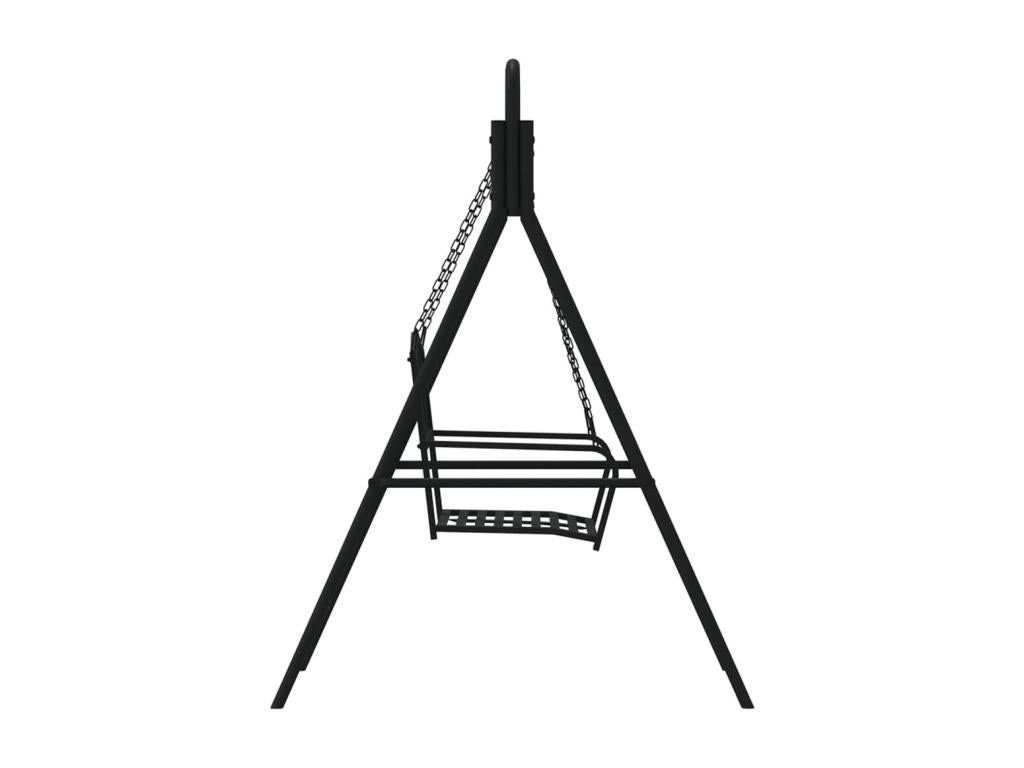 Balancelle 124cm Noir Acier AHIE69014