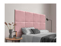 Cosymeub Tête de lit tapissée en tissu Aqualine composée de panneaux de lit autocollants interchangeables pour chambre de luxe saumon 180 cm KUYK78870