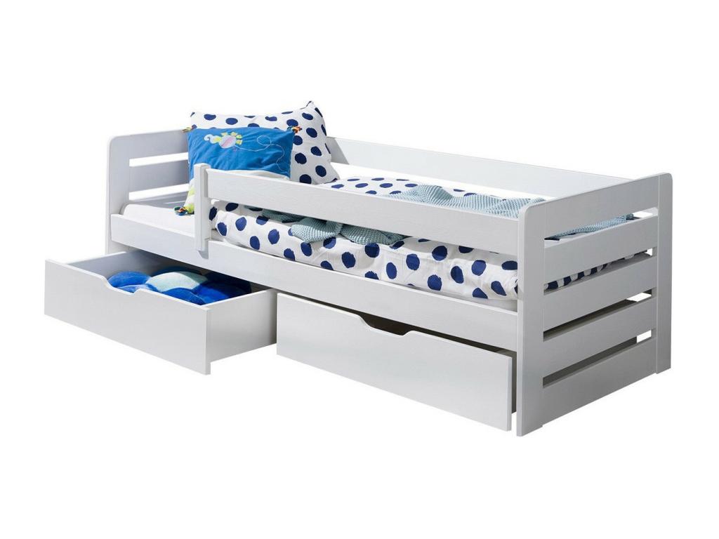 Lit Cosymeub 136 Unique Blanc 90x200 Bois Sommier à Cosymeub 97x205x63cm DCXV74618