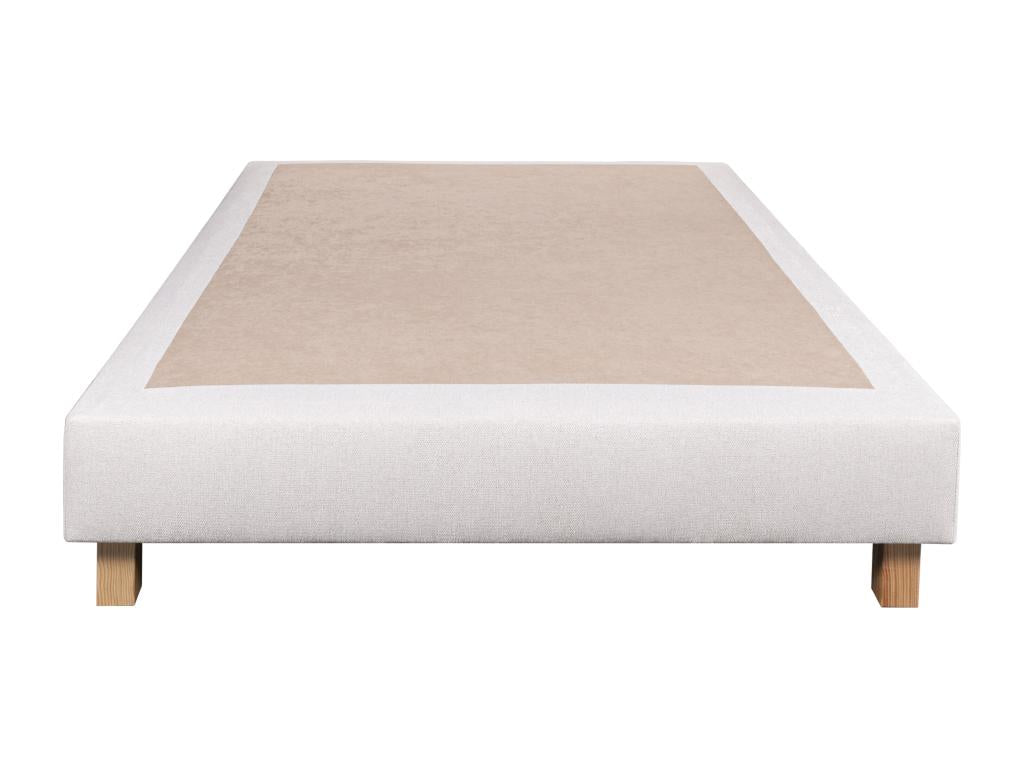 Ensemble Matelas 140x200 cm Chezlova 20 cm sommier beige MDBE23944