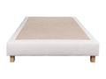 Ensemble Matelas 140x200 cm Chezlova 20 cm sommier beige MDBE23944