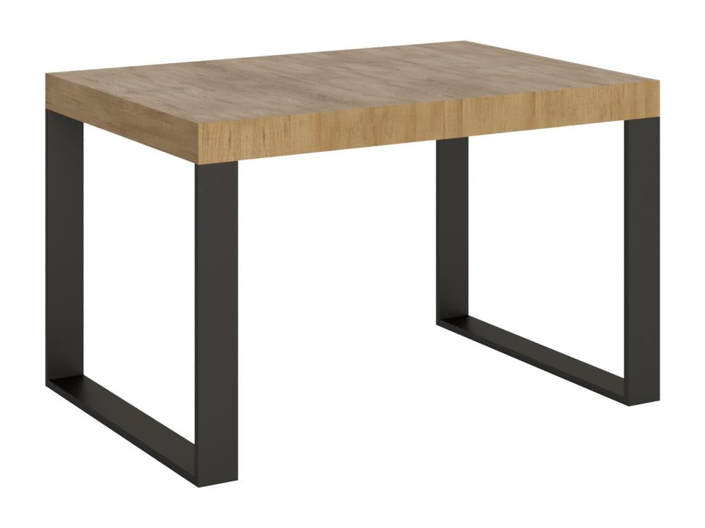 Table extensible 90x130/390 cm Tecno Premium Chêne Nature cadre Anthracite BZUQ67448