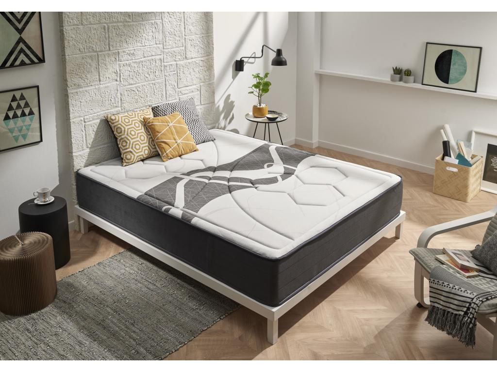Matelas Ressorts Ensachés 140x180 Avec ViscoGraphène Hauteur 29 cm /-2 Antibactérien. IOQJ30494