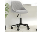 Chaise pivotante de bureau Gris clair Velours TIQZ34521