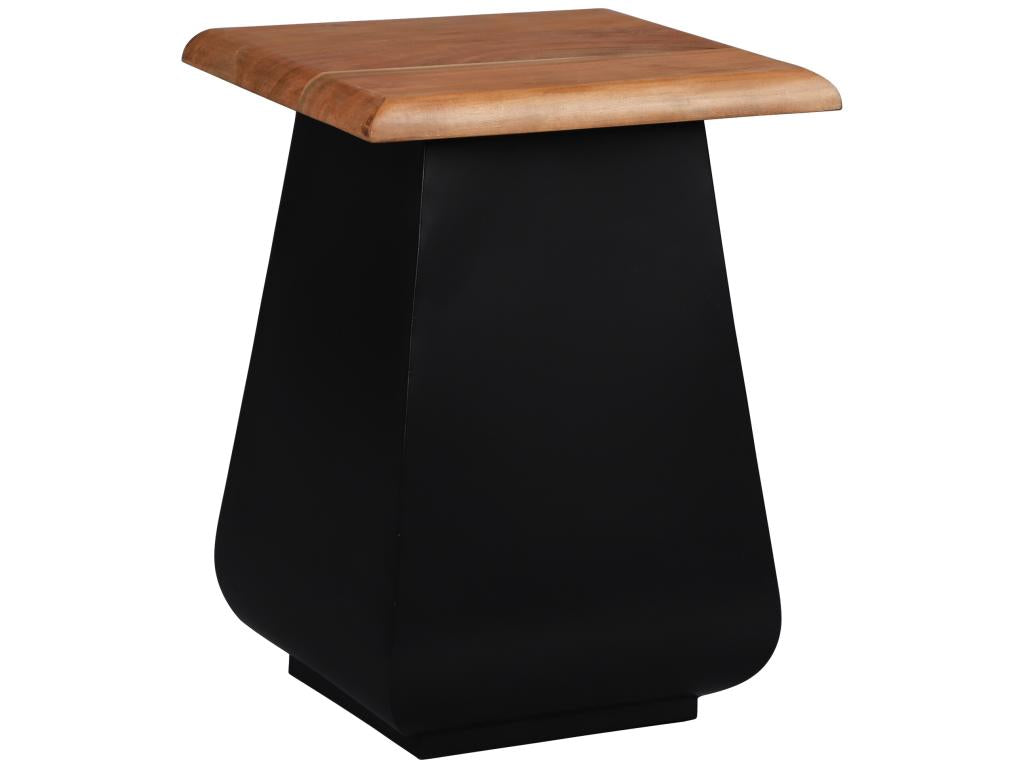 Set 2 table basse de salon métal noir bois d'Artigeo TWAG83940