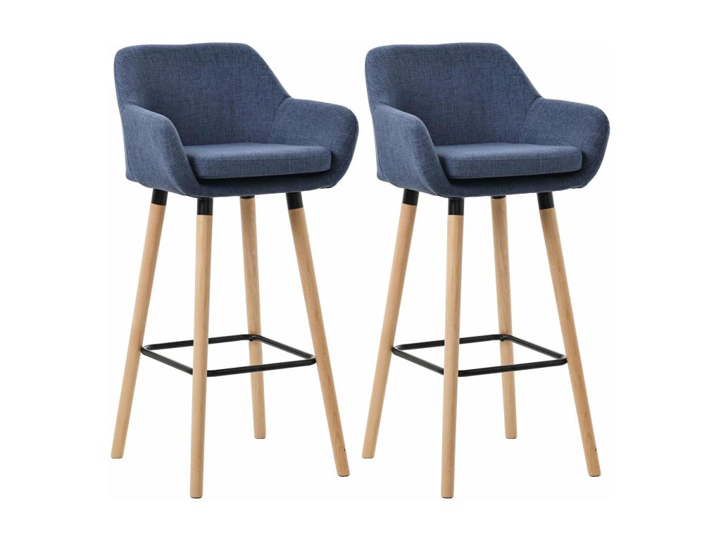 Lot de 2 tabourets métal bleu 51x50x101 cm 10 0004175 MYNW72230