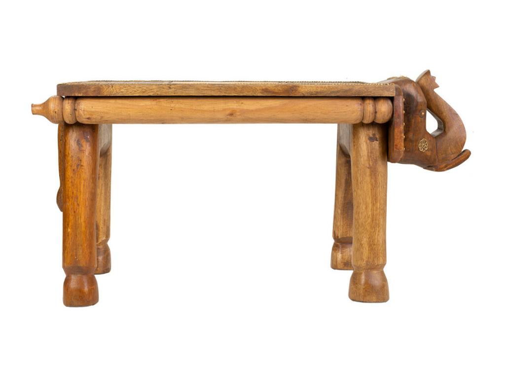 Table basse en bois et métal marron 71x30x37h HPXP94468