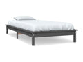 Cadre de lit sans matelas gris bois massif VFXP93372