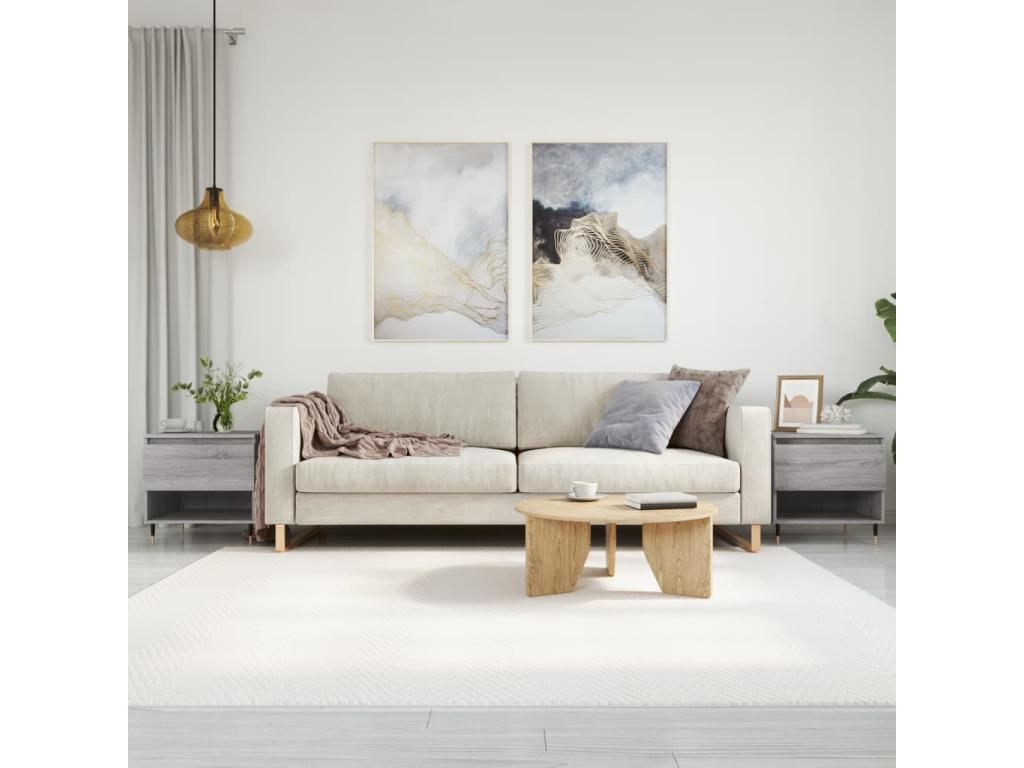 Tables basses 2 pièces Artigeo gris 50x46x50 cm bois d'ingénierie VNRF97305