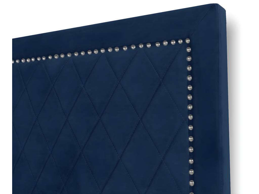 Tête de lit Artigeo Velours Bleu Foncé 140cm QGHT73609