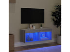 Meuble TV avec Artigeoères LED Artigeo gris 80x30x30 cm QZNQ48859