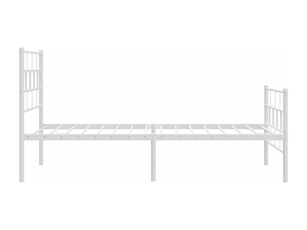 Cadre de lit métal avec tête de lit/pied de lit blanc 90x190 cm EJVW99846
