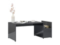 Table basse Gris brillant 90x45x35 cm Aggloméré MENK81953