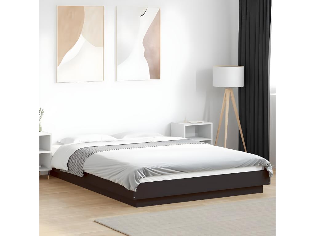 Cadre de lit sans matelas noir 120x200 cm VQCH99661