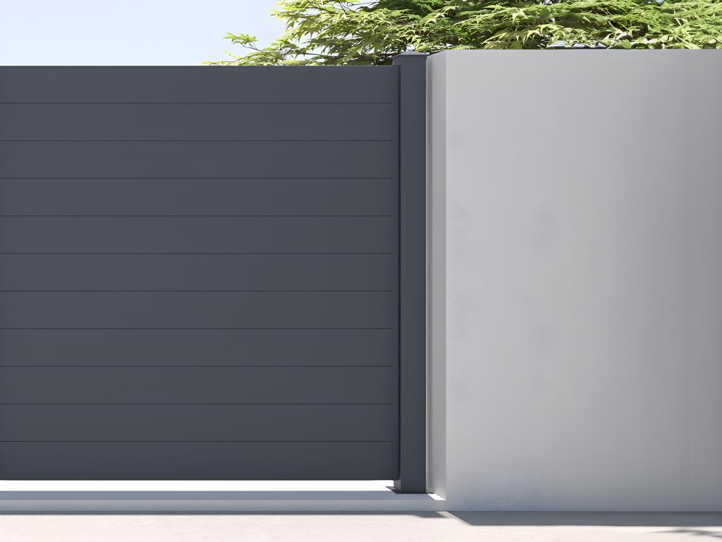 Extension de clôture à poser H182 x L178.3 en aluminium anthracite - Cosymeub PKWQ63166