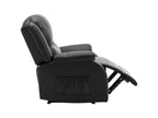 Fauteuil de relaxation inclinable avec repose-pied réglable à revêtement principal simili noir OPPW23900