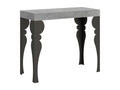 Console extensible 90x40/196 cm Paxon Small Gris Béton cadre Anthracite NTLC81877