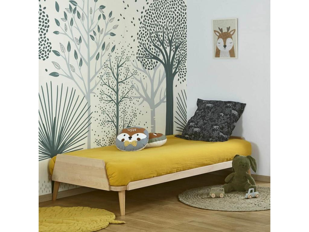 Lit 90x190 cm bois massif bois naturel Cosymeub OUZW67630