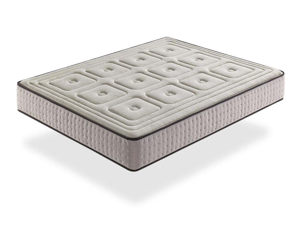 Matelas naturel ressorts ensaches 90x190 BIO NATURA SPRING Épaisseur 26 CM Coton et lin SQMG64345
