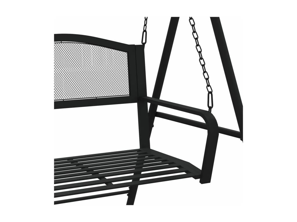 Balancelle 124cm Noir Acier AHIE69014