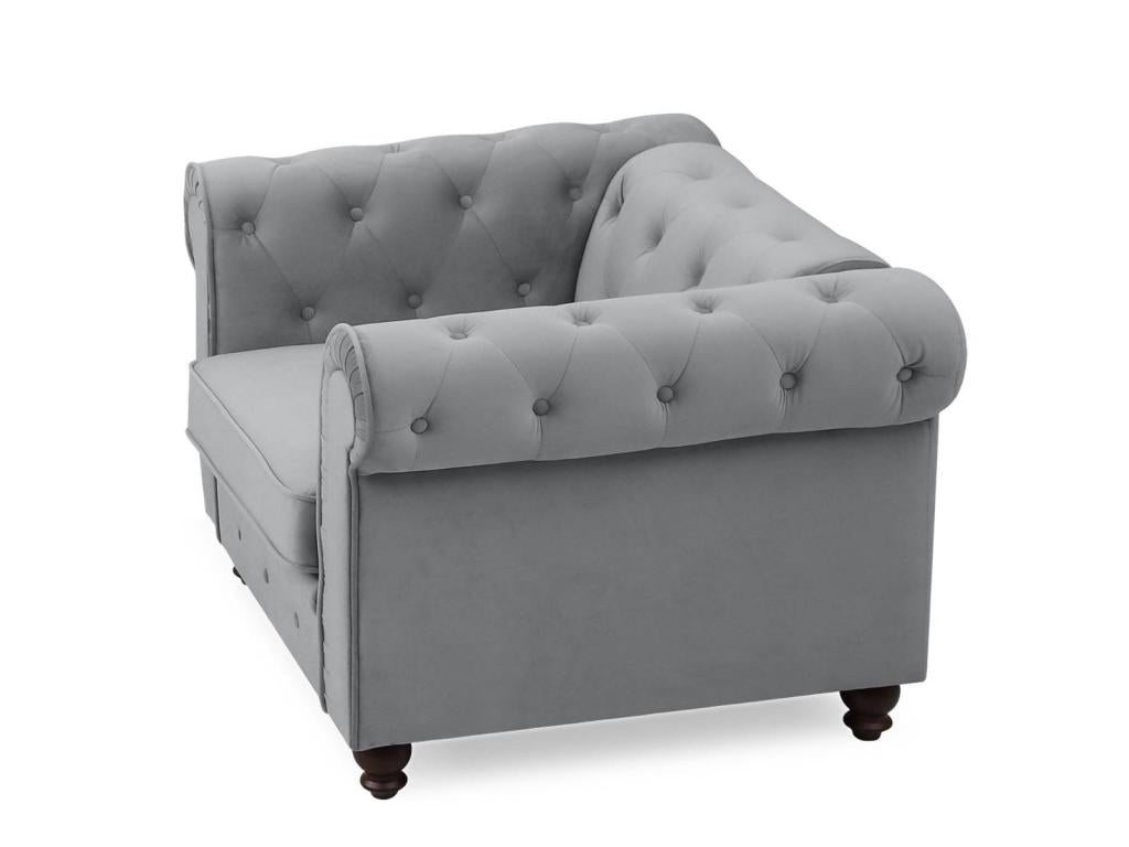 Grand fauteuil Cosymeub velours Argent QDCM26232