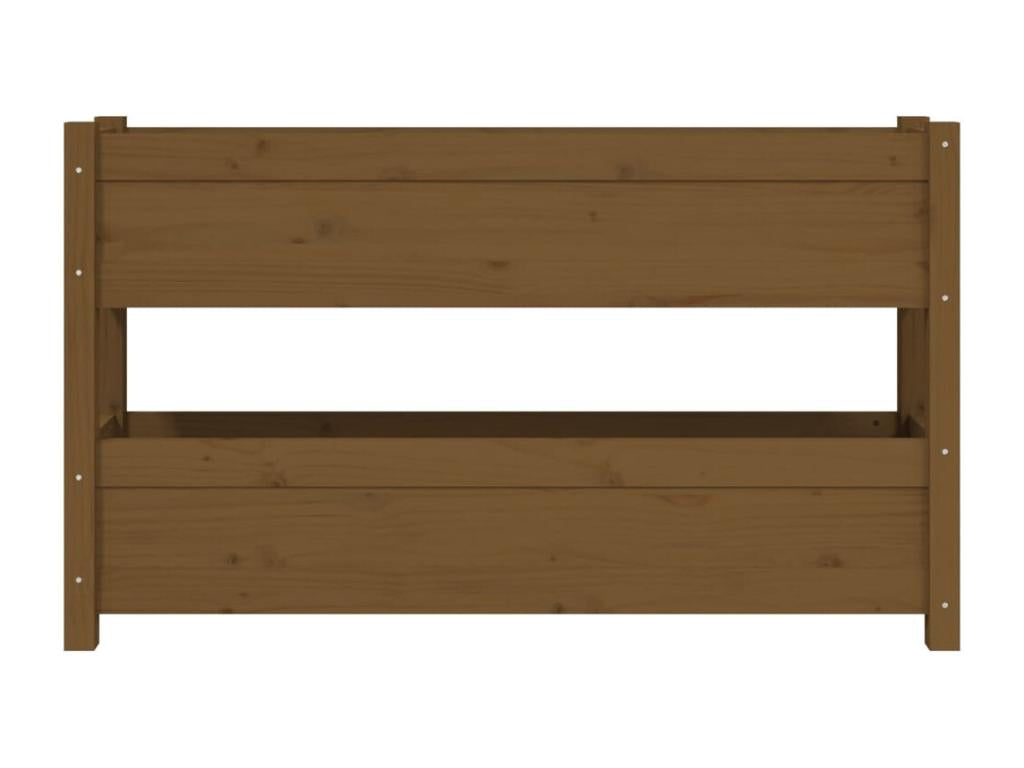 Jardinière Marron miel 112x25x66 cm Bois massif de pin IXOW62920