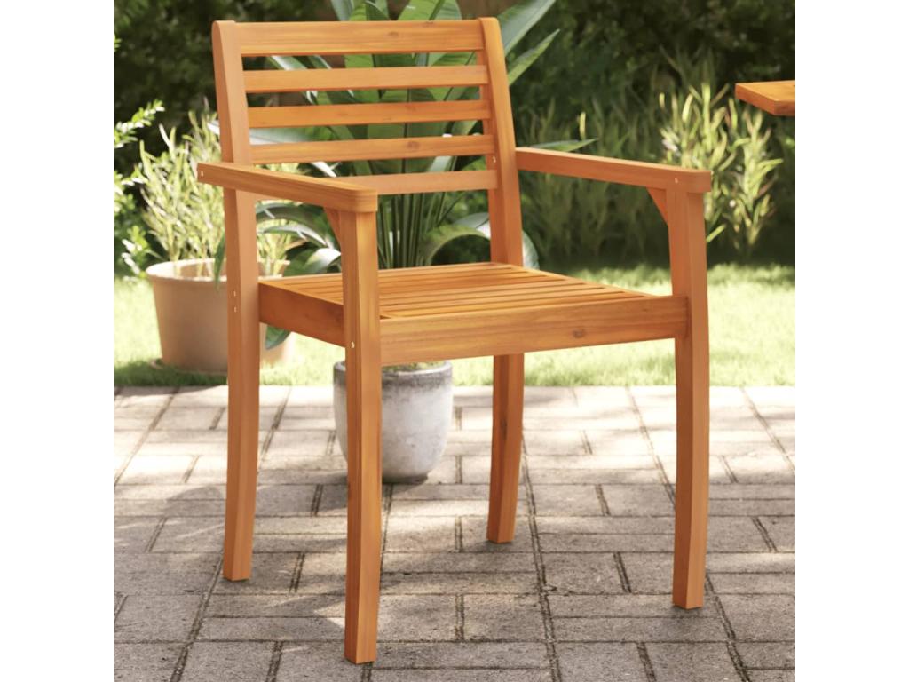 Chaises de jardin lot de 6 59x55x85 bois massif d'Artigeo HDOR92695