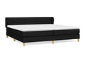 Lit à sommier tapissier avec matelas Noir 200x200 cm Tissu BDKX91180