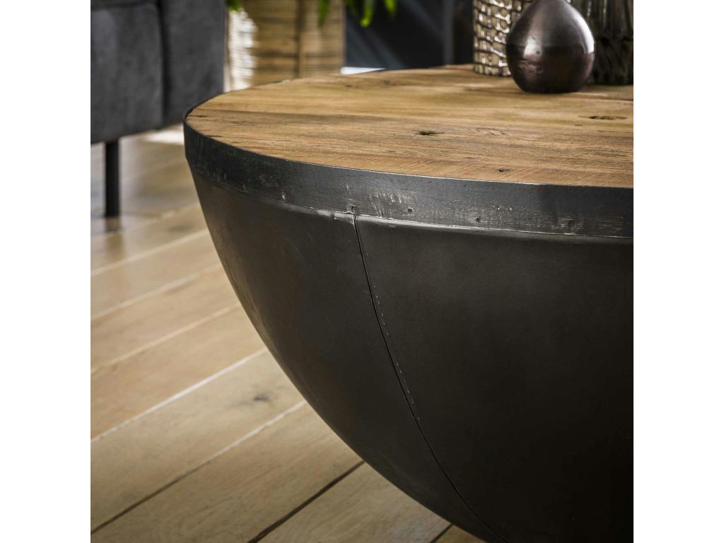 Table basse industrielle ronde Cosymeub JLPT90237