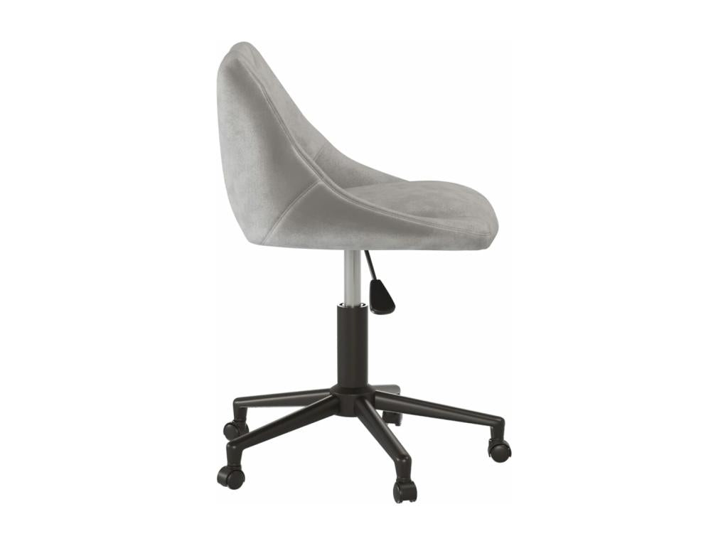 Chaise pivotante de bureau Gris clair Velours TIQZ34521