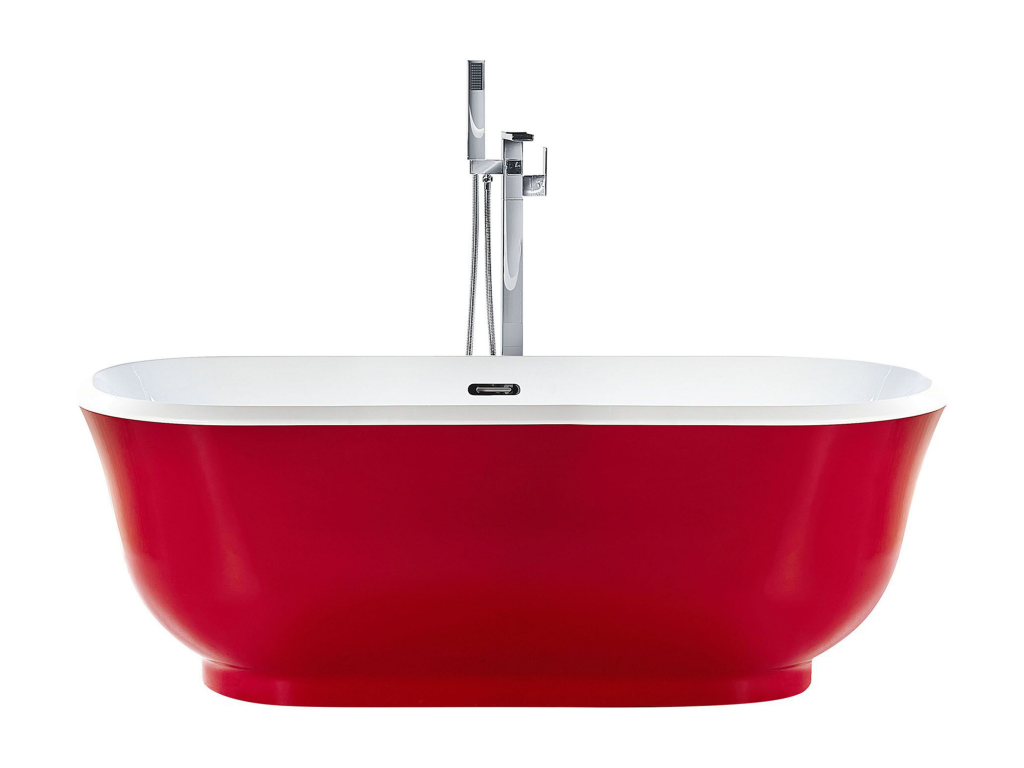 Baignoire îlot Artigeo 170 cm 77 cm Rouge NYGF54323