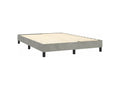 Sommier à Cosymeub de lit et matelas Gris clair 140x200 Velours FEBE81393