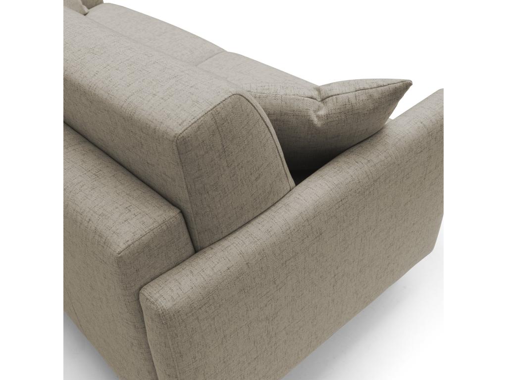 Cosymeub Canapé lit convertible en tissu FELIS imperméable T03 160 cm mat- 120x197 brun MRPD41816