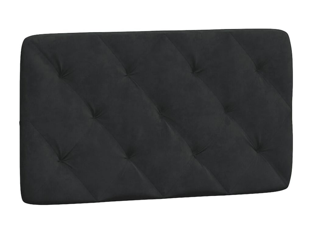 Coussin de tête de lit noir 80cm velours DNIQ47845