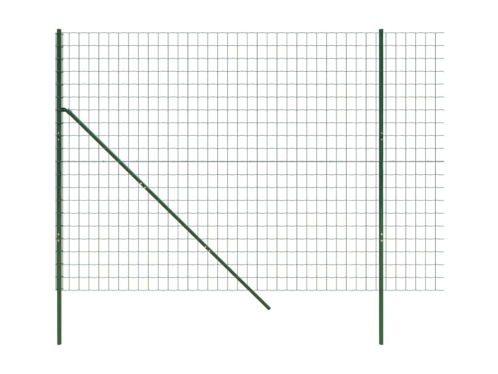 Clôture en treillis métallique vert 1.8x25 m acier galvanisé EDBA76231