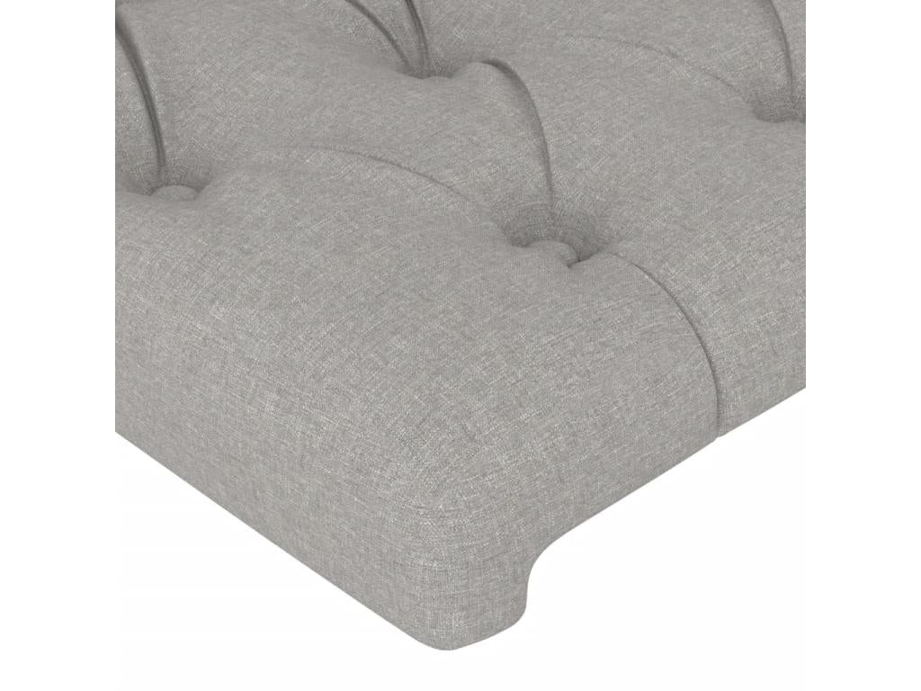 Tête de lit à LED Gris clair 103x16x78/88 cm Tissu XBBA13217