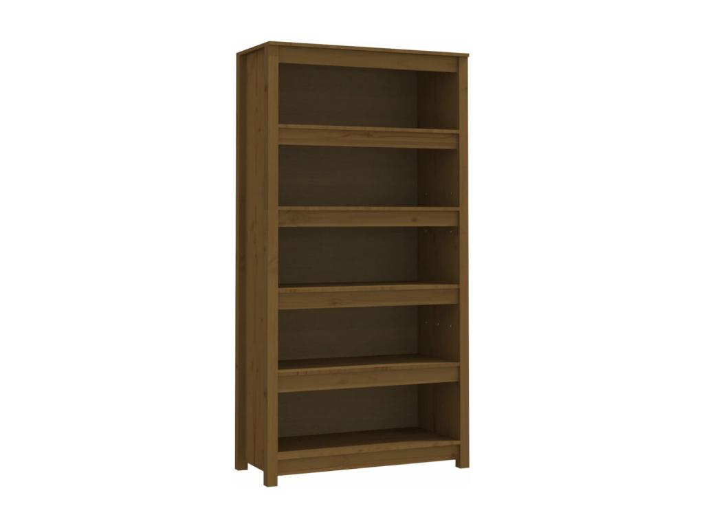 Bibliothèque Marron miel 80x35x154 cm Bois de pin massif RGKT96779