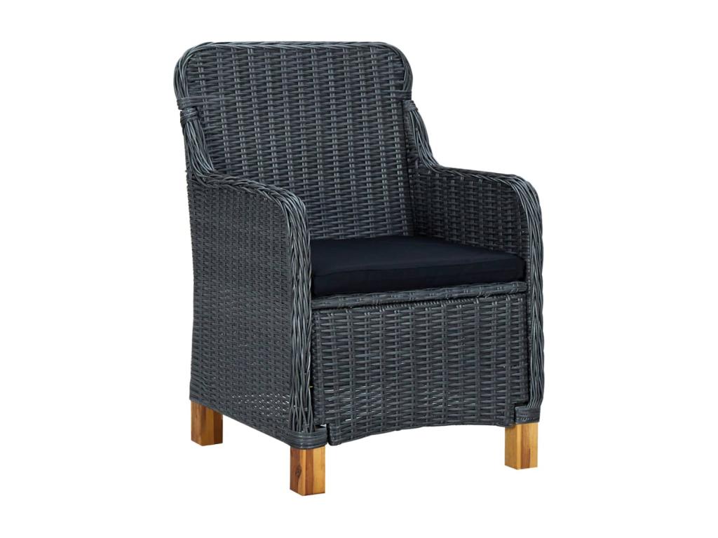 Ensemble de salle à manger de jardin 5 pièces Gris foncé AYWM19735