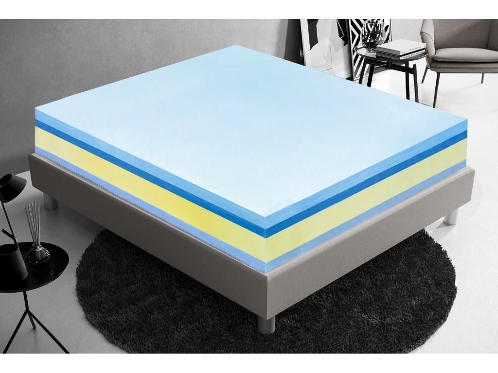 Matelas mémoire de forme - Haut 25 cm – mémoire 5 cm - Housse amovible 140x200 cm YAHC92208