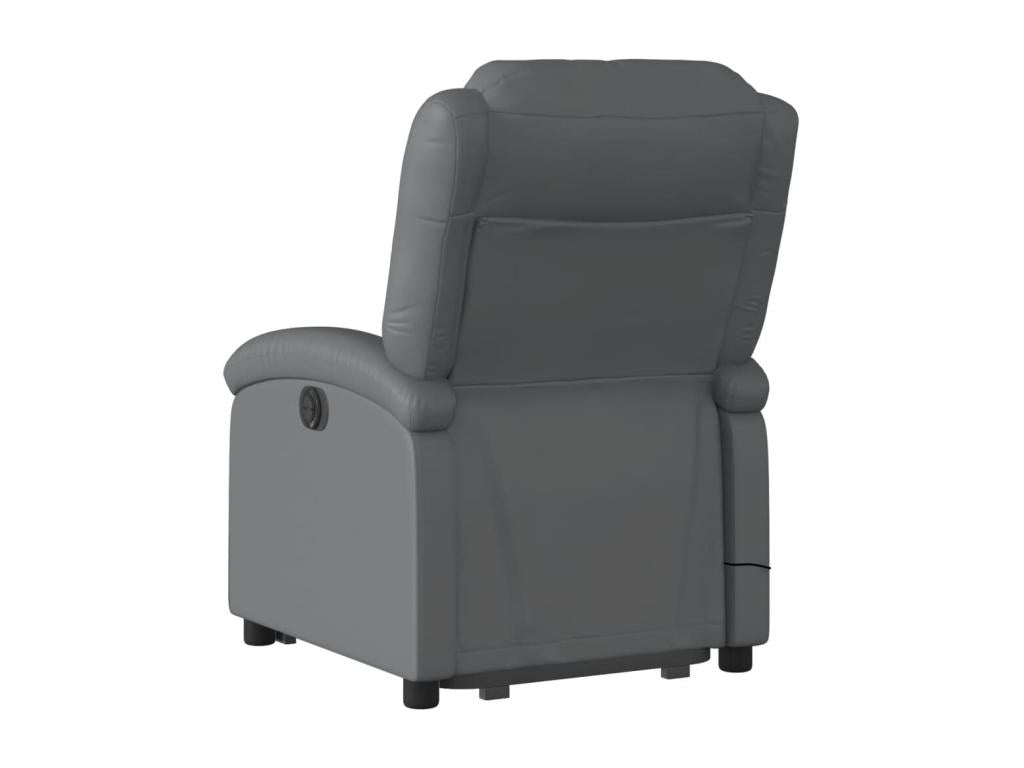 Fauteuil inclinable massant électrique gris similicuir USRG31881
