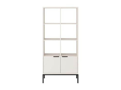 Bibliothèque 2 portes Cosymeub Blanc Pieds noirs YGRS95728